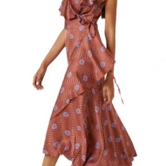 SALE! by Anthropologie -beautiful simple summer wrap dress XS - Picture 3 of 13